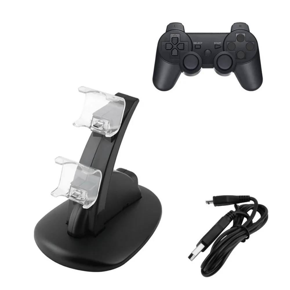 Светодиодный зарядный док-станция с двумя usb-портами для sony Playstation 4, игровой контроллер PS4, зарядная подставка, держатель для контроллера PS4