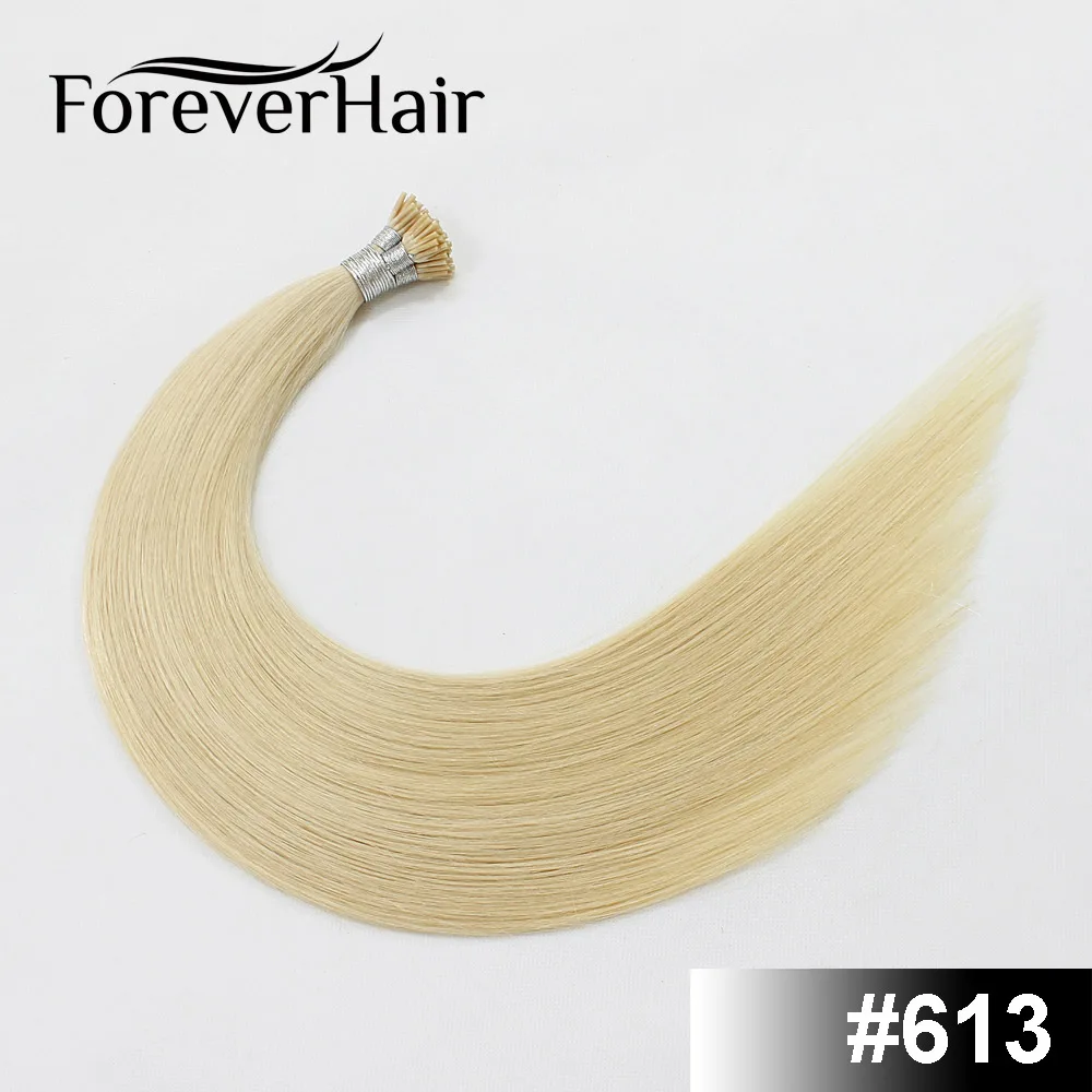 FOREVER HAIR Remy Предварительно скрепленные волосы для наращивания 0,8 г/локон 1" 18" 2" наконечник кератиновой палочки прямые европейские Горячие сплавляемые волосы 50 шт - Цвет: #613