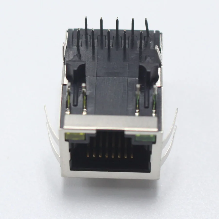 Горизонтальный фильтр HR911130C HY911130C со шрапнелем и светодиодной лампой RJ45 Gigabit Ethernet