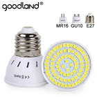 Goodland E27 Светодиодный светильник 220 в 240 В MR16 GU10, Светодиодный точечный светильник, 48 60 80, светодиодный s SMD 2835, домашний точечный светильник