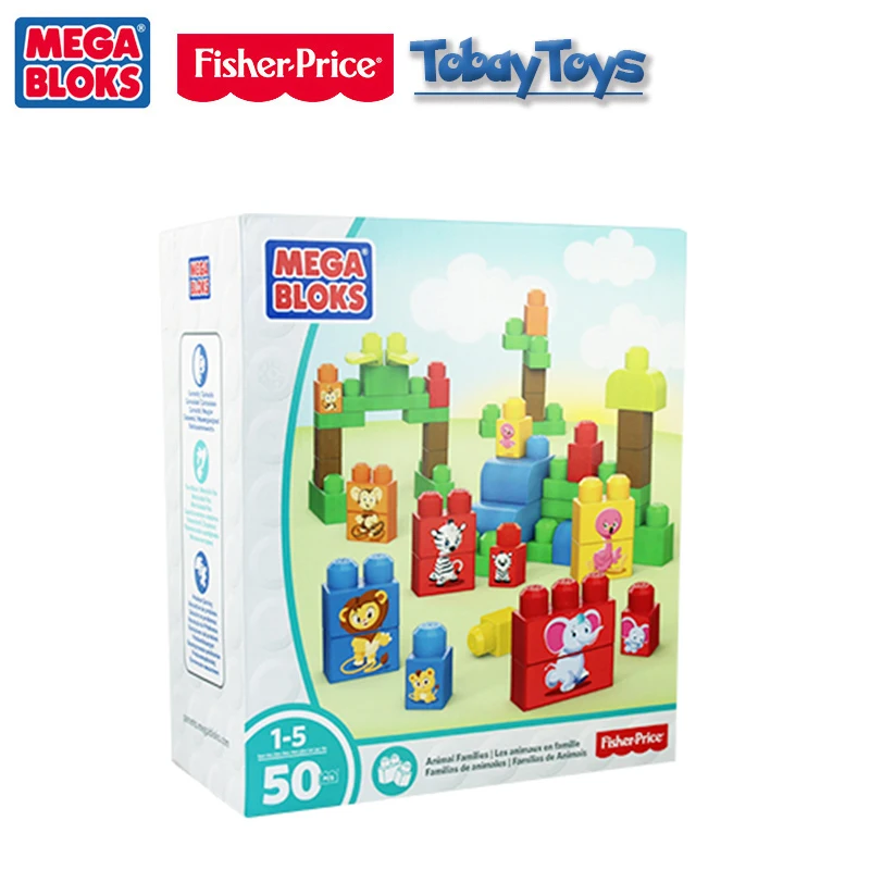 

Original Mega Bloks Brand Early Educational Toy First Builders Series Stacking Snacks Animal Families Fruits Toy DLH85 For Gift