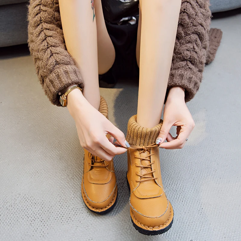 Зимние ботинки Новый плоское дно Off White мягкая подошва теплая шерсть рот обувь Для