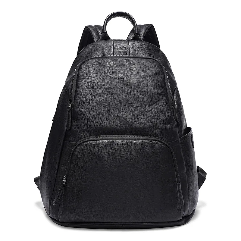 Black Small PNDME, верхний слой, Воловья кожа, черный, мужской рюкзак, Повседневный, натуральная кожа, большая емкость, рюкзак, простой, для улицы, Воловья кожа, женский рюкзак - Цвет: Black Small