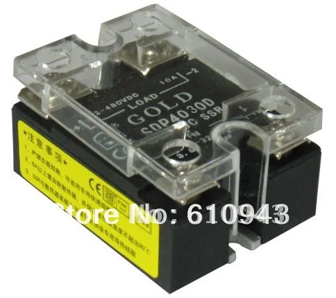 SDP4030D 30A SSR напряжение нагрузки: 12 480VDC управление votlage: 3 5 32VDC Однофазное ssr