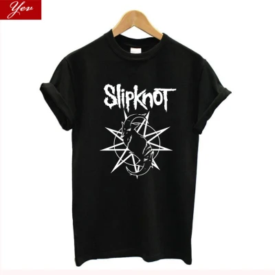 Женские футболки с тяжелой металлической лентой Slipknot, повседневные, большие размеры, женская футболка, летняя, хлопок, женская футболка, женская одежда - Цвет: W345MT black