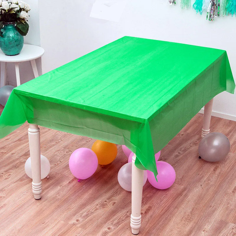 

Events Party Green Solid Color Kids Boys Favors Tablecloth Baby Shower Decoration Wedding Maps Happy Birthday Table cover 1PCS