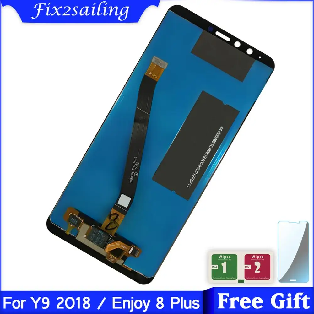 Новый ЖК дисплей для Huawei Y9 2018 FLA L22 LX2 LX1 LX3 F + сенсорный экран дигитайзер в