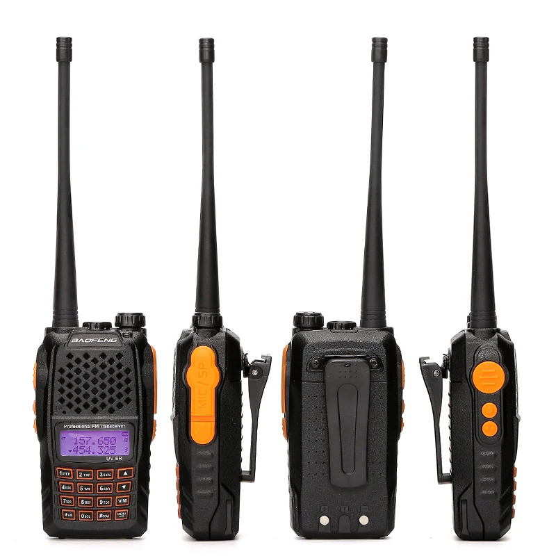 100% Оригинал Baofeng UV-6R двухдиапазонный двухсторонний радиоприемник Ham Walkie Talkie uv 6r