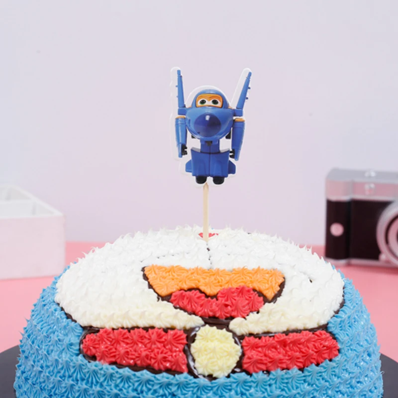 1 шт./упак. Baby Shower вечерние Happy топперы для торта на день рождения с рисунками героев из мультфильма «Супер Крылья», тема Дети сувениры кекс украшения флага события поставок