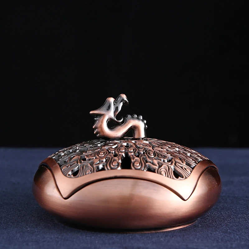 PINNY Dragon резной античный медный сплав держатель для благовоний горелка ароматерапия печь домашняя тарелка подставка из сандалового дерева