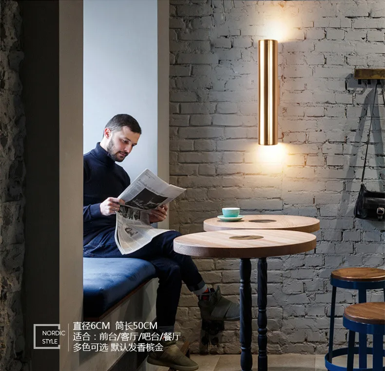 Северное Искусство Золотой столовая настенный светильник Ретро светодиодный Кухня Отель Спальня Коридор Свет