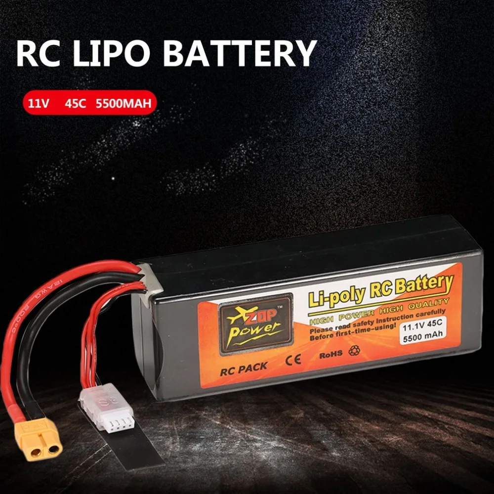 ZOP Power11.1V 4000/5500mAh65/45C 3 S 1 P Lipo батарея T штекер перезаряжаемый forRC гоночный Дрон