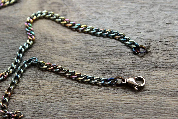 Бесшовное ожерелье из чистого титана цепочка для ключицы с подвеской бесшовное