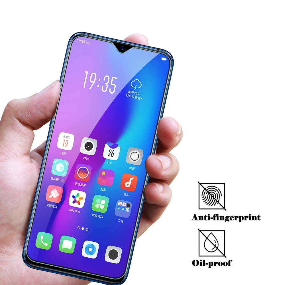 BUYFUN 2 шт HD закаленного Стекло на для OPPO F9 PRO Чехол телефона чехол Экран протектор