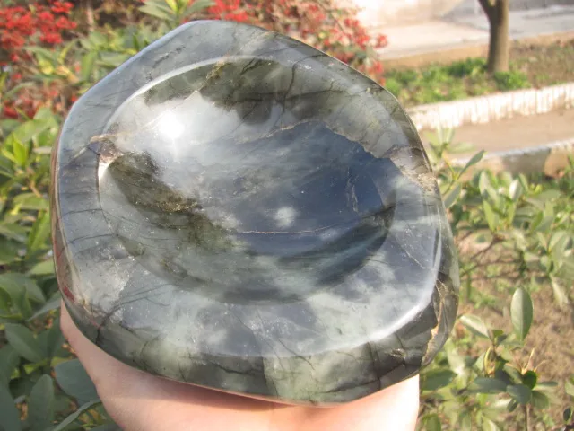 Натуральный кварцевый кристалл лабрадорит пепельницы для исцеления | Дом и сад