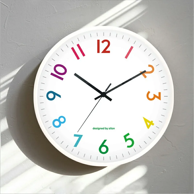 Красный Мода настенные часы Гостиная украшения Reloj в сравнению Цвет номер металла границы современный Спальня офисные малыша Спальня - Цвет: Красный
