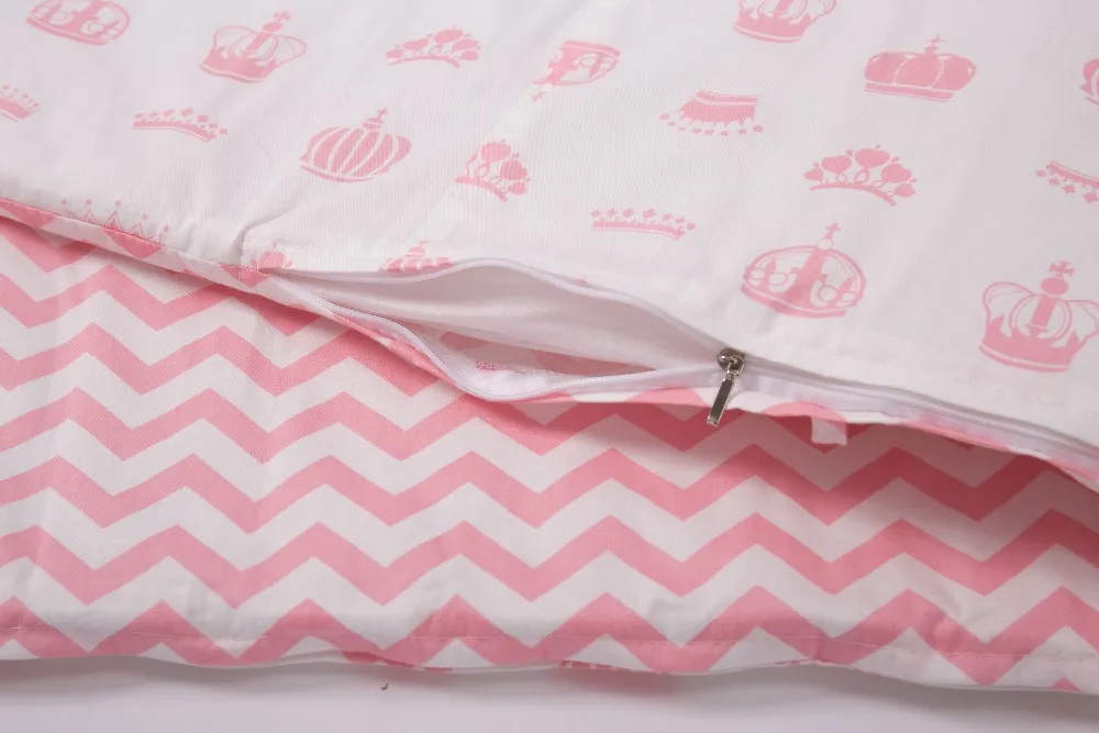7 шт. Розовый Модный комплект постельного белья для новорожденных детская