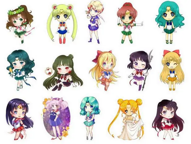 Free shipping 36pcs/1set Sailor Moon Stationery Scrapbooking Stickers 3D Noctilucent sticker note Decoration label | Дом и сад