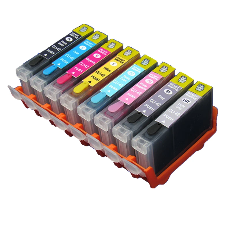 Многоразовый чернильный картридж CLI-42 CLI 42 с чипом совместимый принтером Canon PIXMA