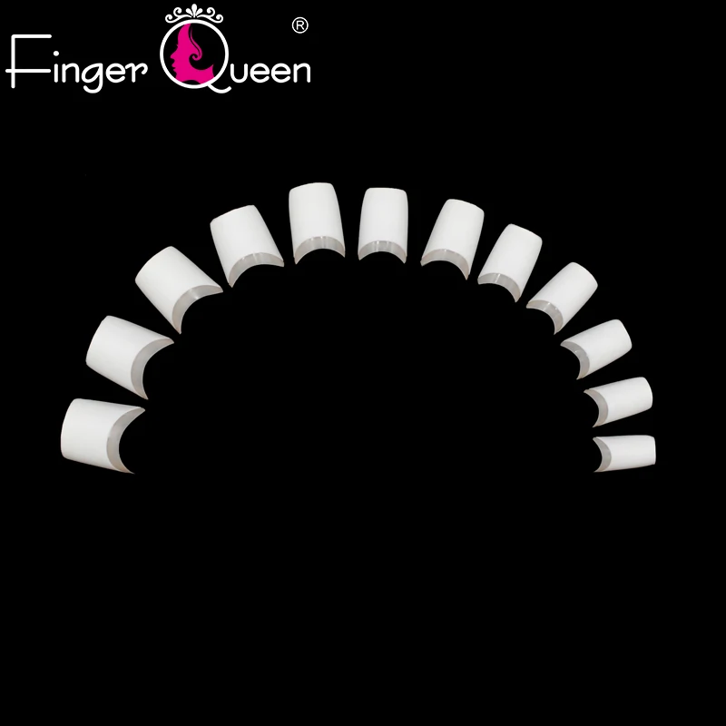 FingerQueen 100 шт Клей балерина половина кончиков ногтей натуральный/прозрачный гроб накладные ногти ABS искусственные DIY Поддельные УФ гель для ногтей - Цвет: 100PCS-Nature