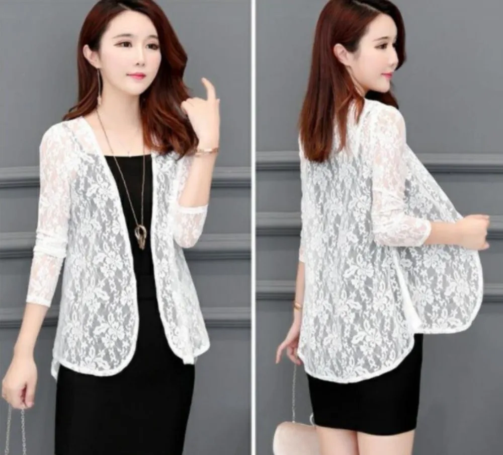 Женская рубашка с защитой от солнца Новинка лета 2019 кружевной кардиган уличная