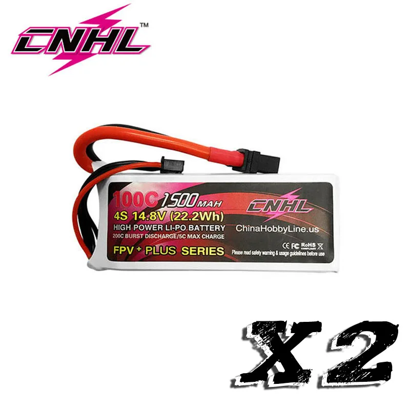 2 единицы CNHL 14 8 V зарядное устройство 1500 mAh 4S Lipo 100C пакет lipo с XT60 вилкой для RC