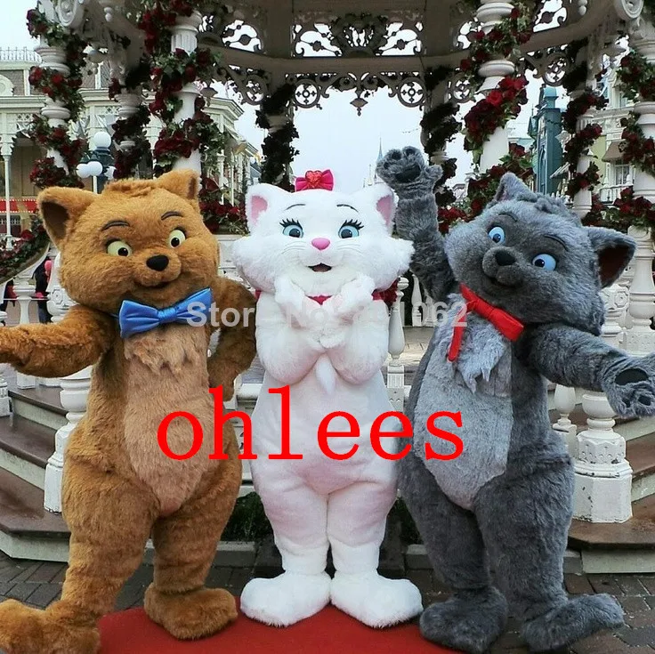 Ohlees Toulouse &amp Marie Berlioz из аристократы костюм талисмана для Хэллоуина Рождества