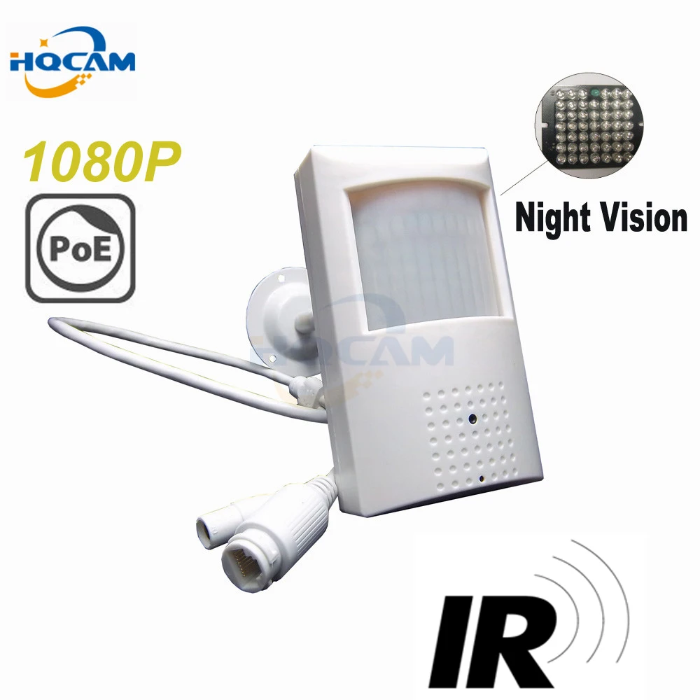 Камера ночного видения HQCAM 1080P poe Инфракрасная ip камера с датчиком движения|940nm