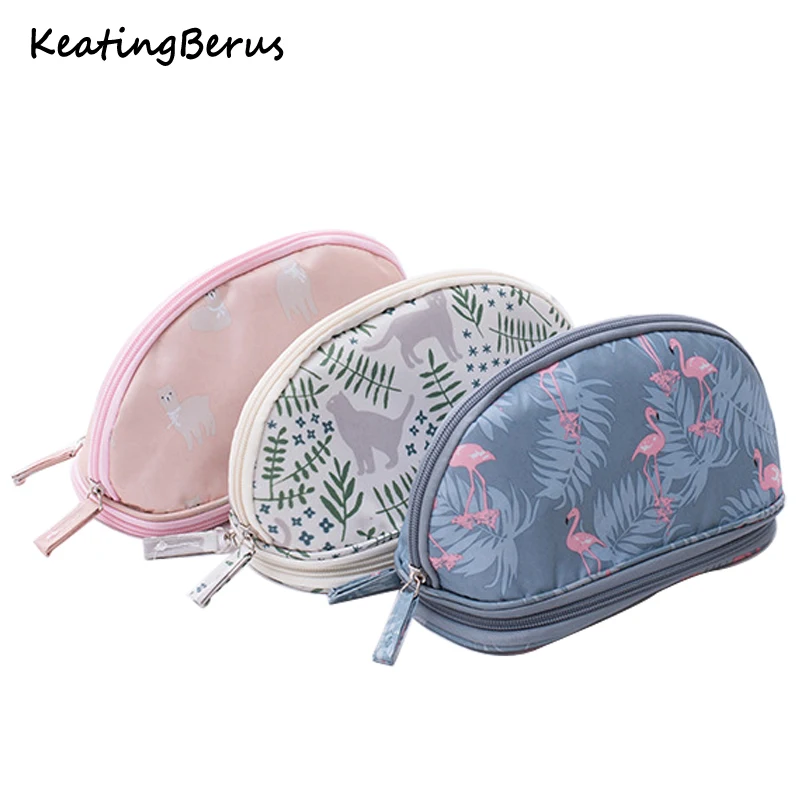 

Print Travel Cosmetic Bag Large Capacity MakeUp bag Double cosmetic storage bag organizer Female Storage Toiletry Kit Case
