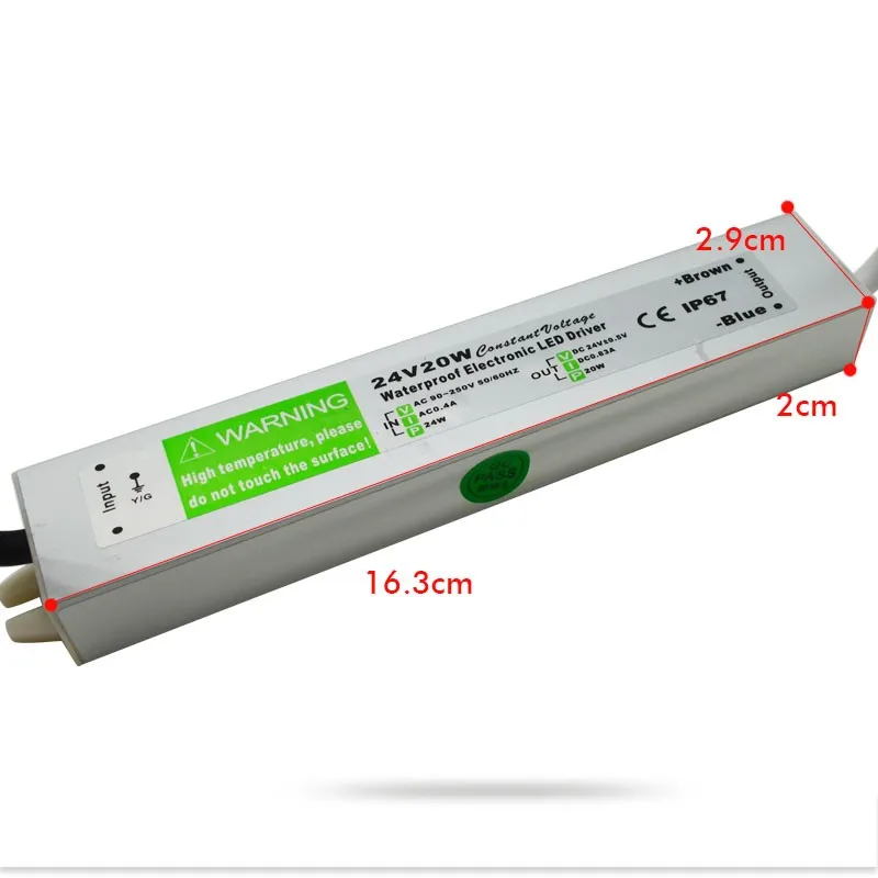 AC220V DC12V Светодиодный источник питания водонепроницаемый IP67 адаптер