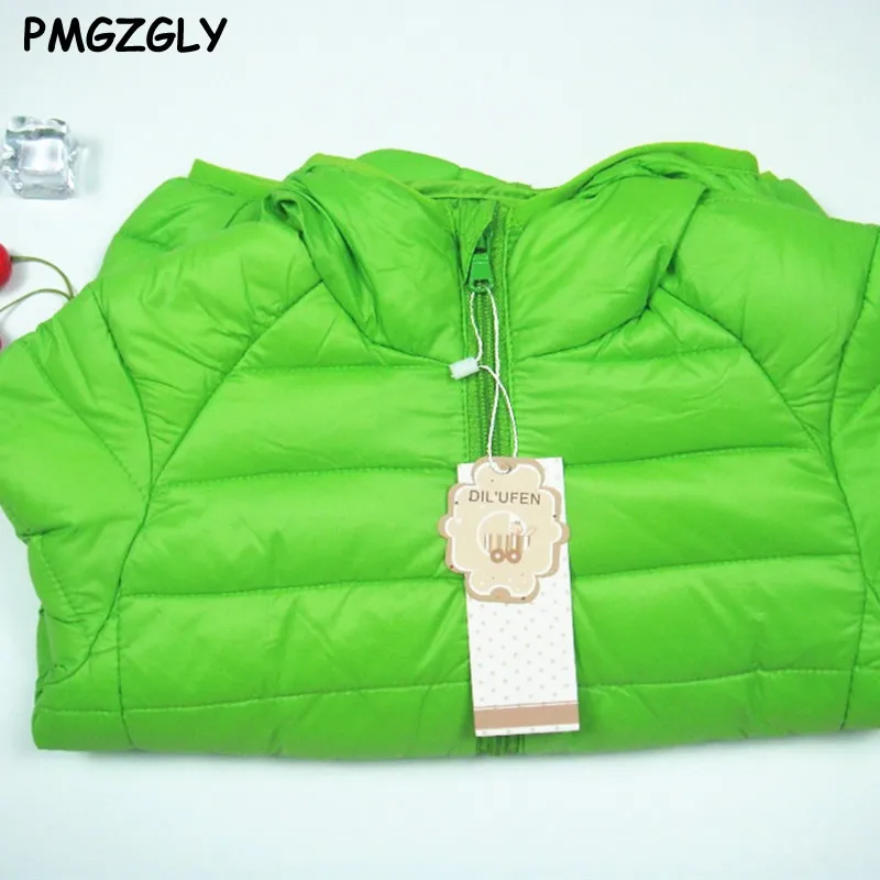 Зимние куртки Детский пуховик парка для девочек ультралегкие осенние мальчиков