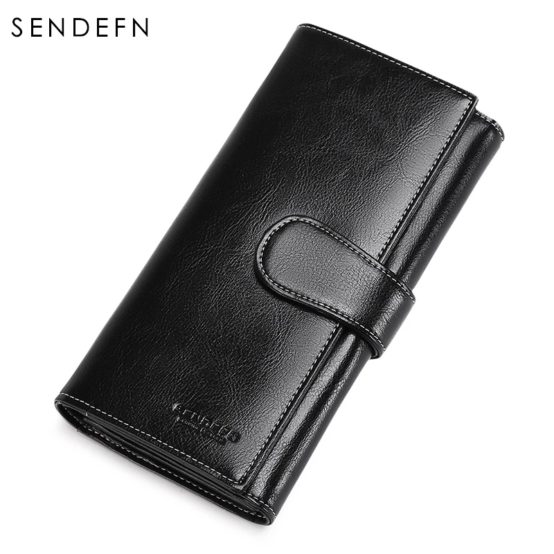 Sendefn новый дизайн кошелек из спилка женский длинный модный держатель для карт