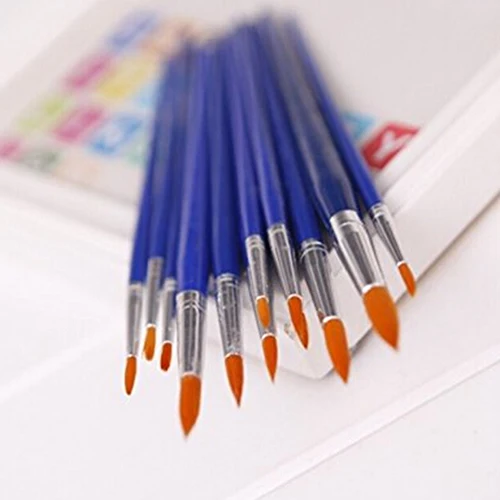 12x круглый заостренный наконечник Нейлоновая Щетка для волос художника краска