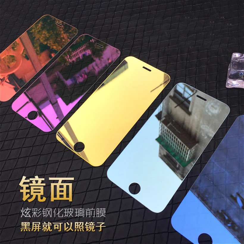 Для iPhone 7 6 6S 5 5S 5C SE Роскошная красочная зеркальная защитная пленка для экрана Plus 8