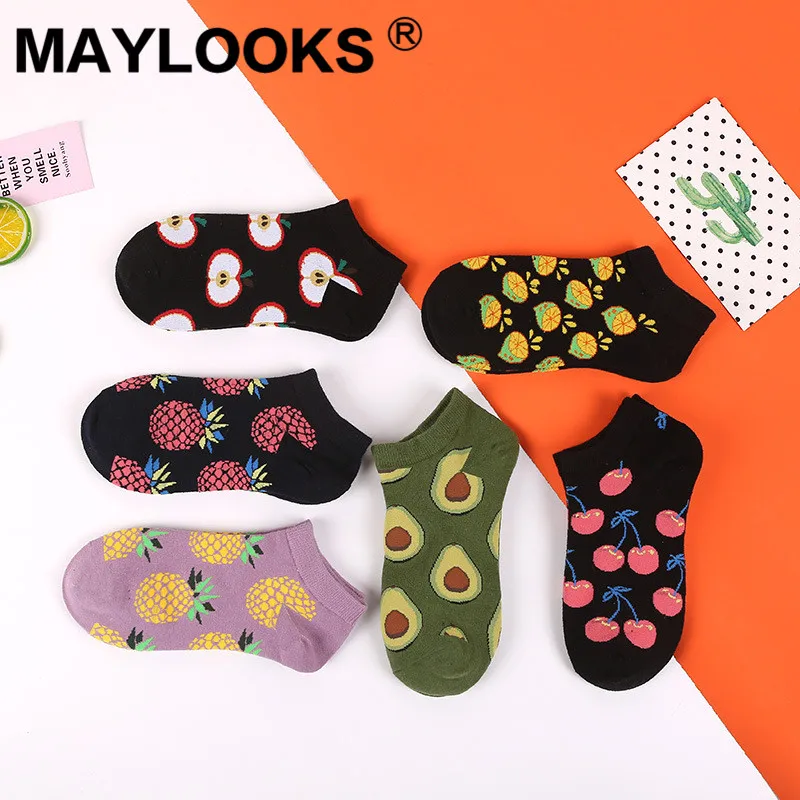 Maylooks 2019 новые продукты женские хлопковые карамельный цвет короткие носки