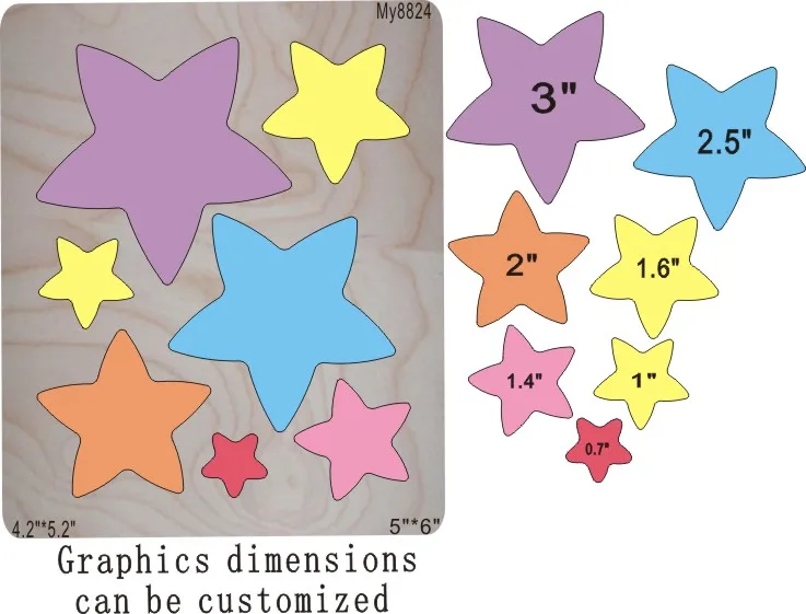 Пятиконечная звезда DIY деревянные формы высечки вырезанные аксессуары Regola Acciaio die