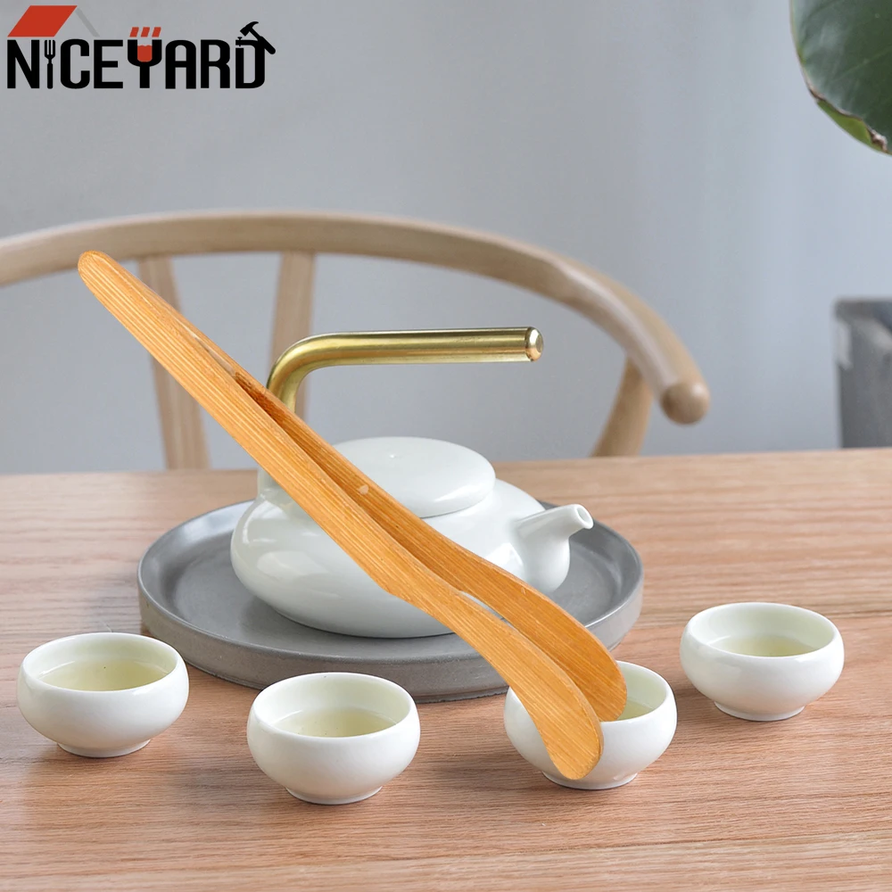NICEYARD Натуральный Бамбуковый зажим для чайной чашки ручной работы анти-горячий чай зажим щипцы держатель бамбуковый зажим чайный Пинцет чайные наборы кунг-фу