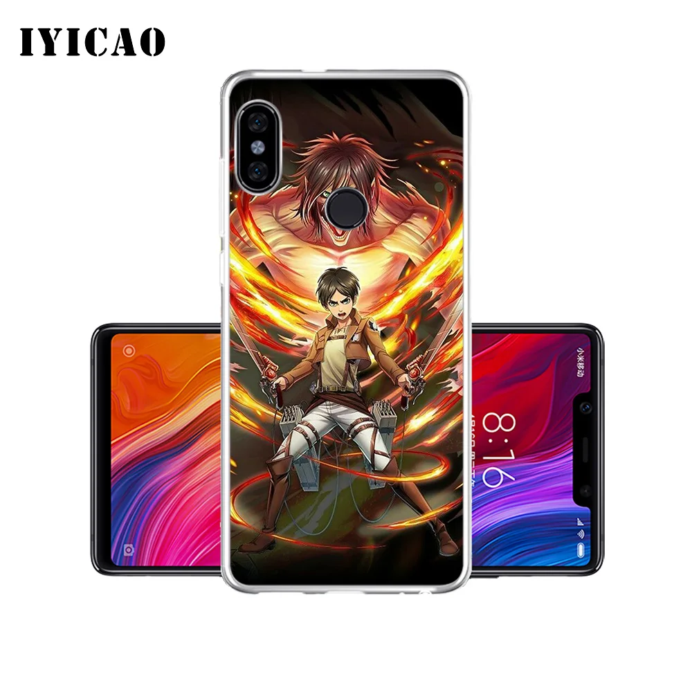 IYICAO Eren Jaeger Attack on Titan Мягкий силиконовый чехол для телефона Xiaomi Mi 9 8 SE 6 A1 A2 Lite F1 MIX2S MIX3