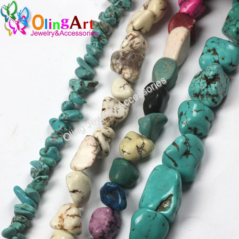 OlingArt натуральный свободный зеленый камень смешанный цвет/белый/красный/синий
