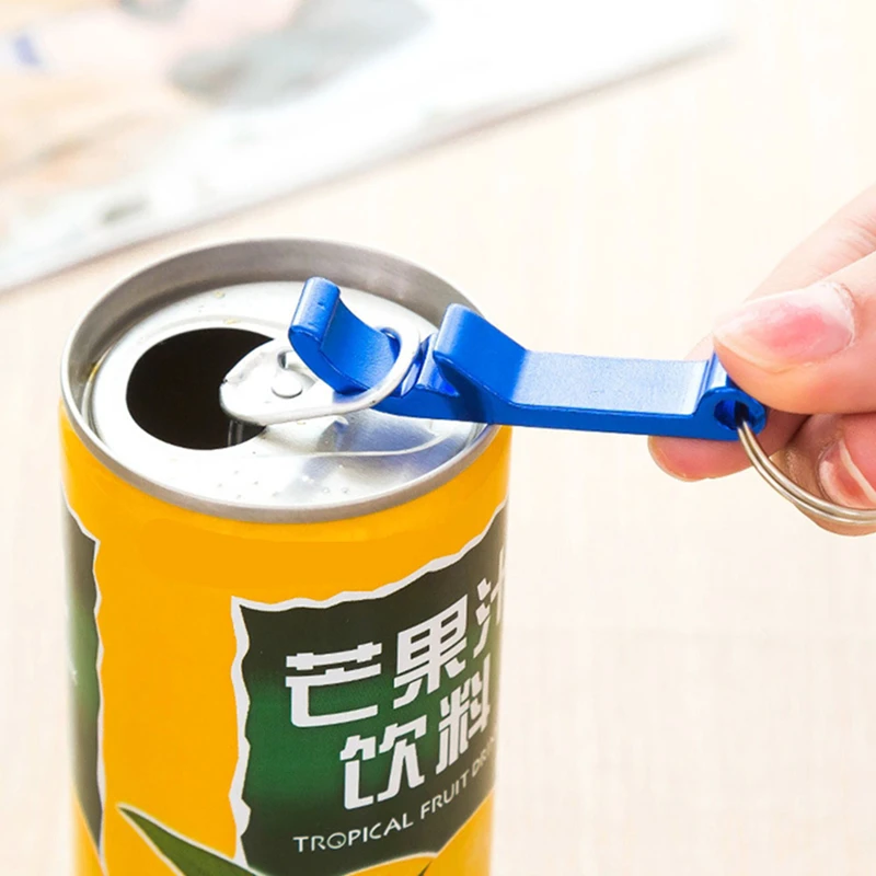 3шт открывалка для бутылок брелок Разные цвета портативный 4 в 1 пива из