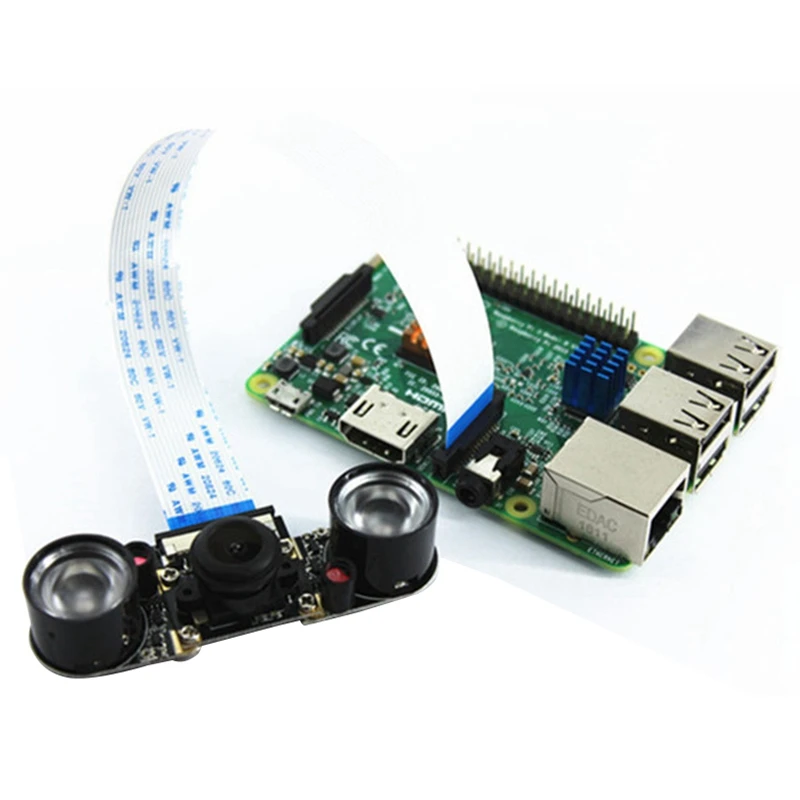 Smart Raspberry Pi Infrared Night Camera Module 5 Mp Wide Angle 130 Degree Fisheye With Ir Sensor Led Light |