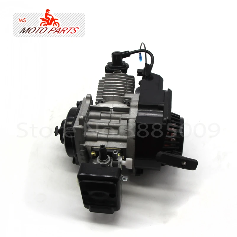 Черный двигатель 49cc с коробкой передач для мини-внедорожного велосипеда