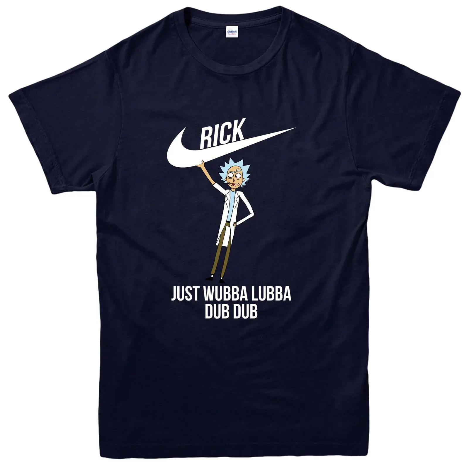 Футболка Рик и Морти футболка Just Wubba Lubba Dub Rick Spoof бесплатная доставка Топы Harajuku