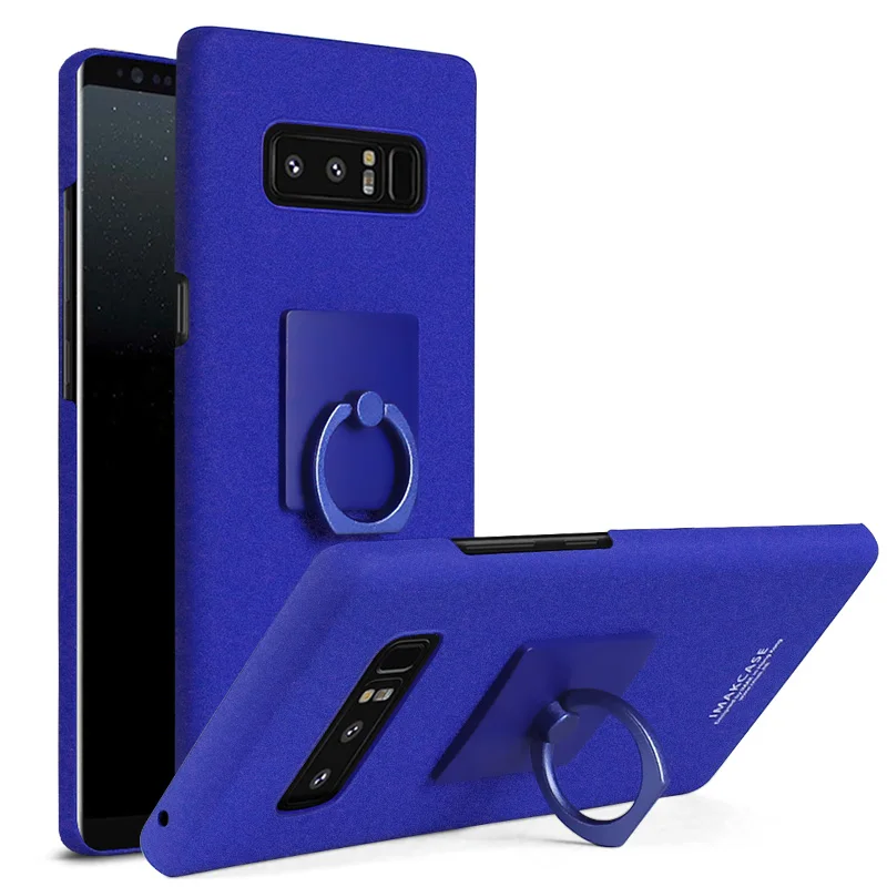 IMAK Cowboy hard Case for Samsung Galaxy Note 8 Back Cover Matte Cases Note8 Frosted Stand with Ring Holder |