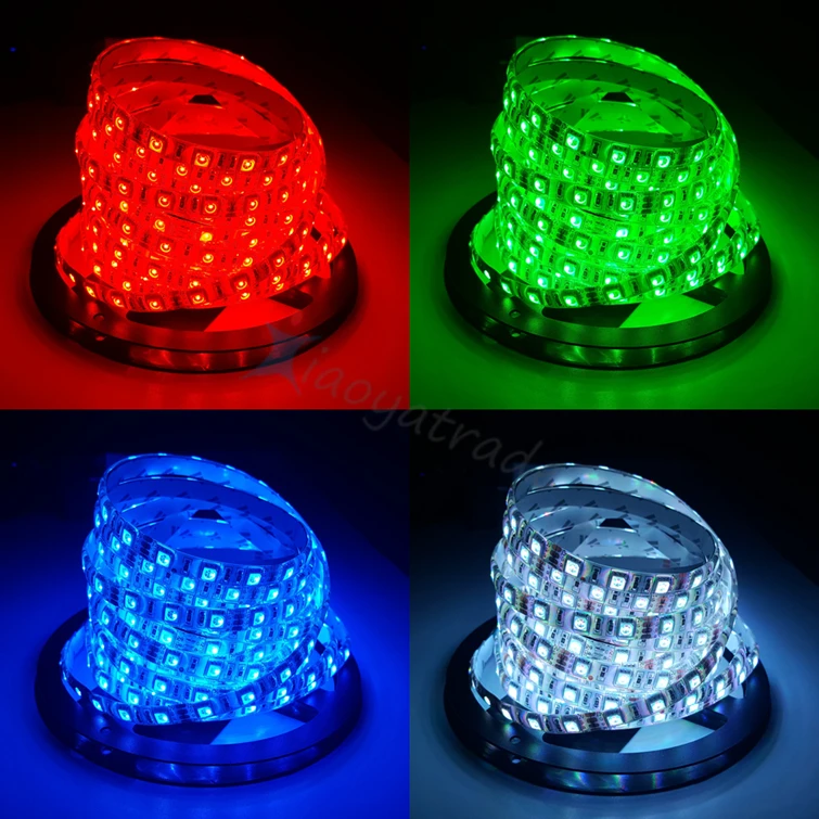 Высокая яркость 5 м Светодиодная лента 5630 5050 3528 SMD 60led/m без-Водонепроницаемый/водонепроницаемый гибкий RGB Чистый/теплый белый/красный/синий/зеленый