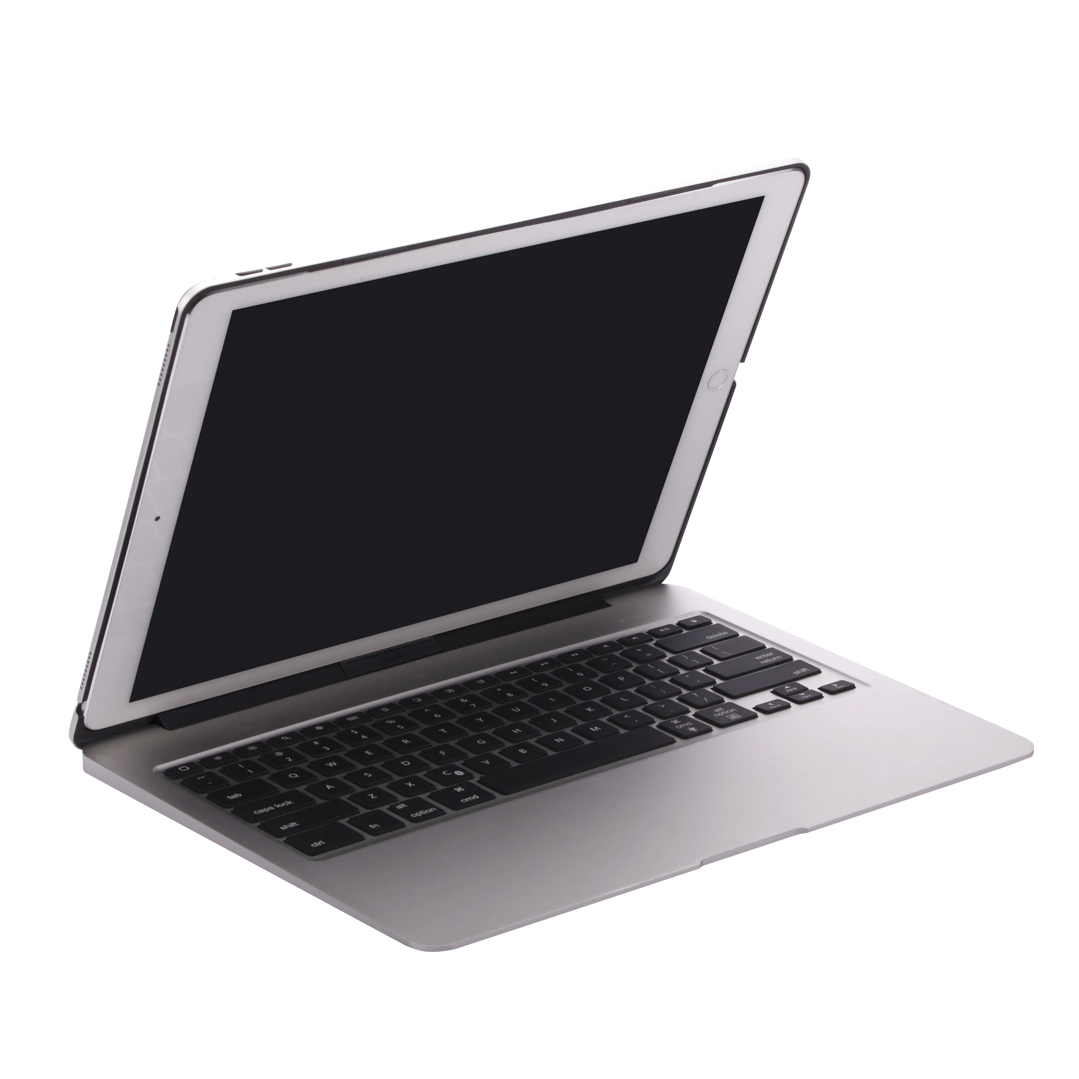 Silver Алюминиевый Чехол-клавиатура для iPad Pro 12,9, чехол для планшета с Bluetooth клавиатурой+ Аварийная зарядка+ 7 цветов с подсветкой - Цвет: Silver