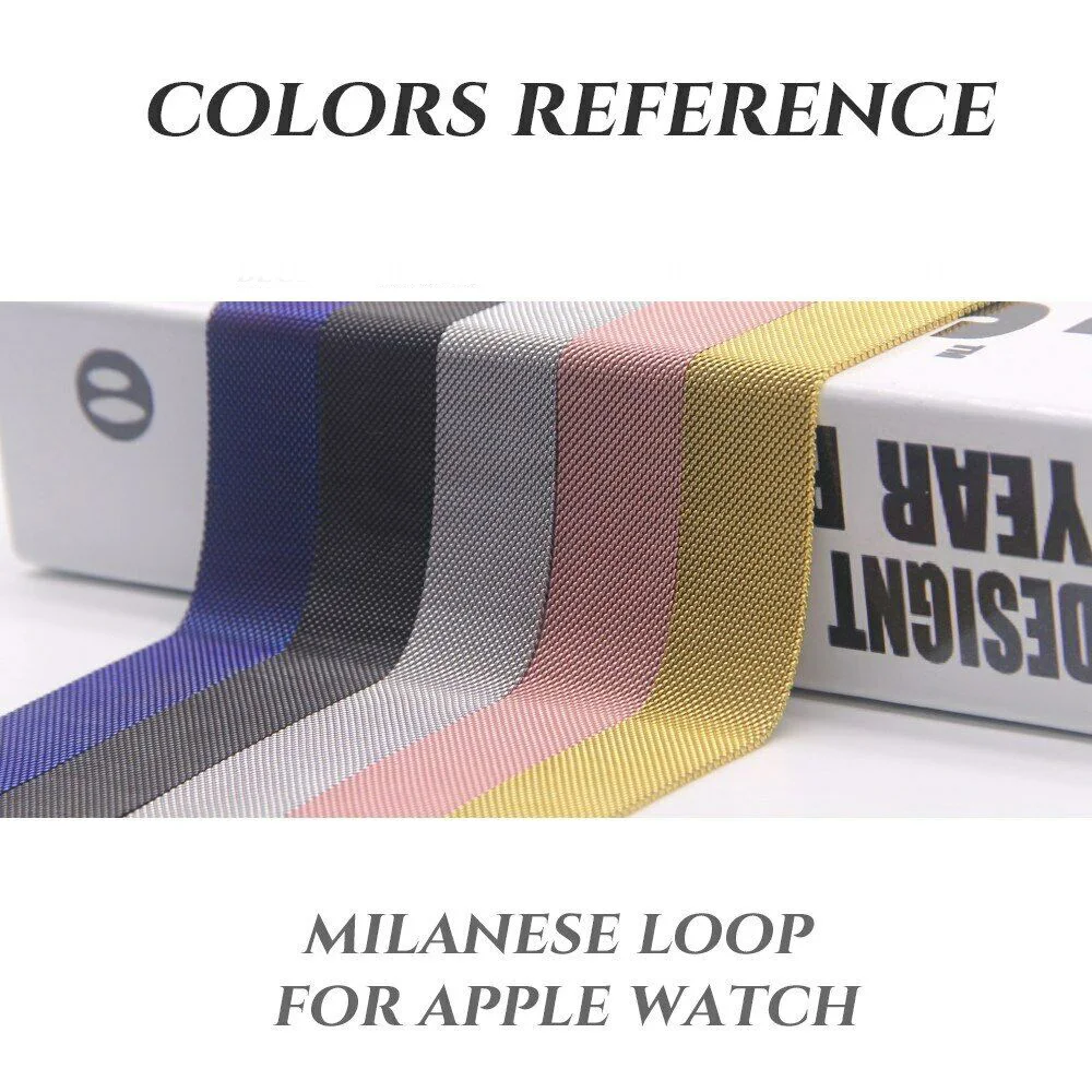 Магнитный Миланский ремешок на запястье для Apple Watch 4 Band 38/40mm4 2/44 мм браслет из