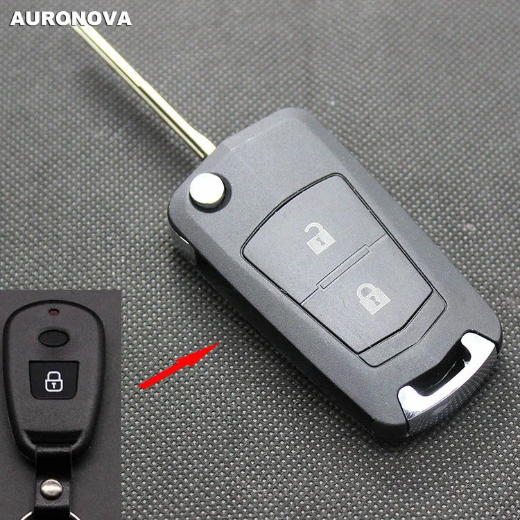 Auronva новый обновленный складной чехол для ключей Hyundai Elantra 2 кнопки дистанционного