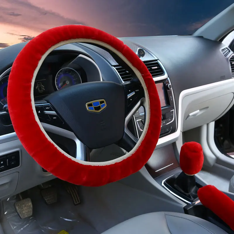 Чехол рулевого колеса автомобиля оплетка + крышка ручного тормоза Автомобильные