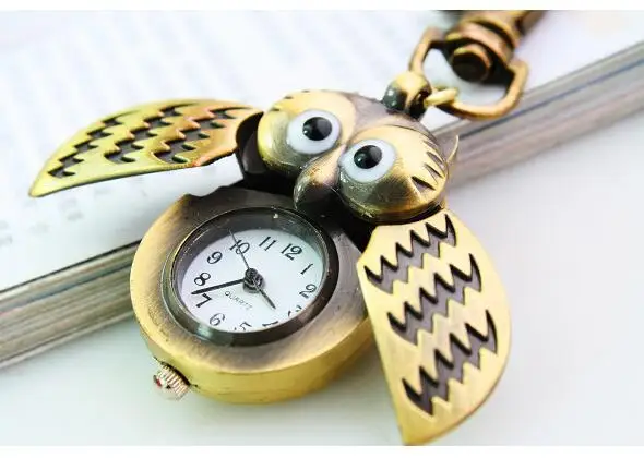 Винтажные кварцевые часы с подвеской в виде совы портативные броши для часов